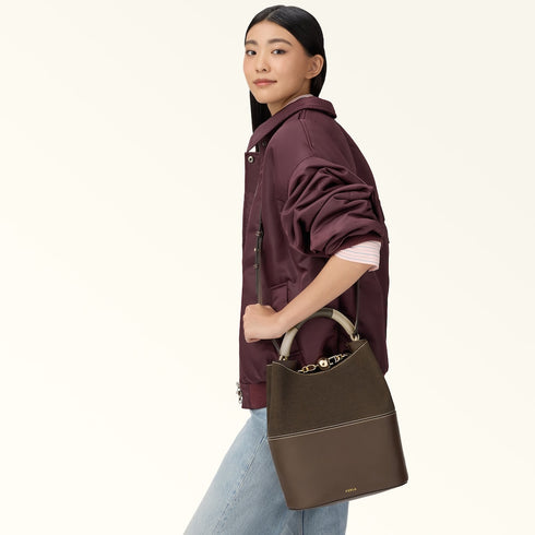 Τσάντα tote/ώμου Sfera Bucket Furla WB01679 BX3924 4293 καφέ